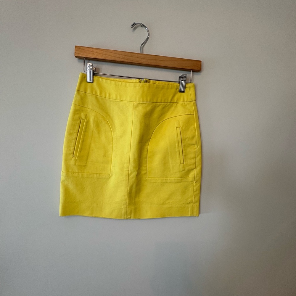 Banana Republic Yellow Mini Skirt
